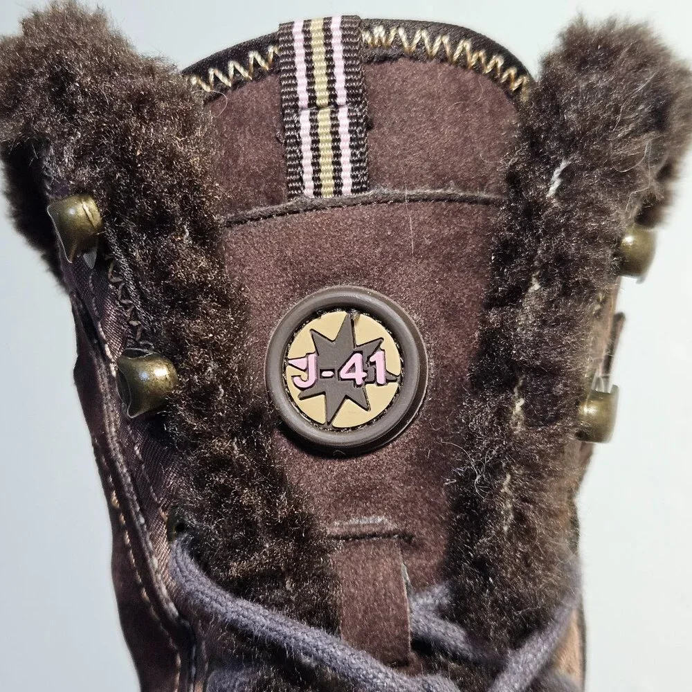 J-41  Lace Up Brown Suede Boot, Women's size 8 - Picture 7 of 8